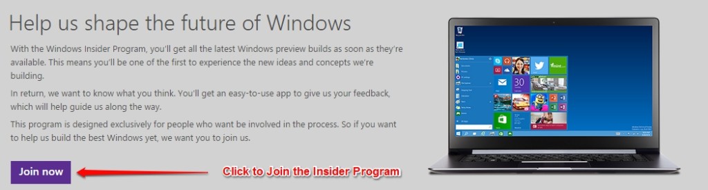 Windows 10 Insider Program